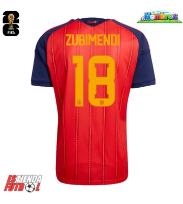 España Martin Zubimendi #18 Primera Equipación Mundial 2026 Manga Corta España Martin Zubimendi #18 Primera Equipación Mundial 2026 Manga Corta